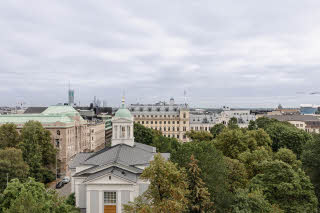 view from superior room at scandic helsinki hub