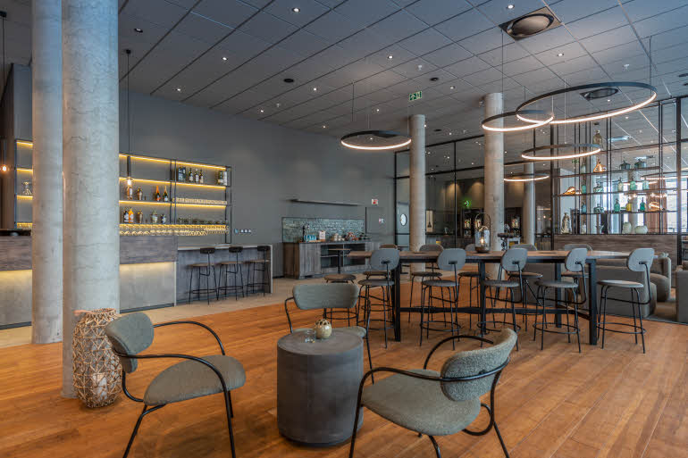 seating area in barception at scandic sortland