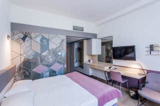 bed in room superior at scandic gdansk in poland