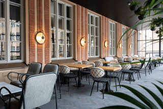 inside terrace detail at Scandic Grand Central Helsinki