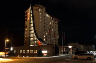 Exterior facade hotel Scandic Lugnet Falun