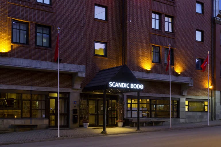 Entrance exterior hotel Scandic Bodø Norway