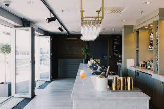 Rooftop bar counter Scandic Rubinen Gothenburg