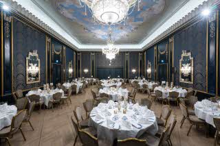 meeting room rococo round tables set up at grand hotel oslo