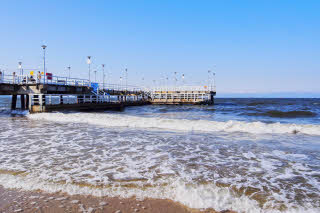 Beach in Gdańsk Brzezno Pier