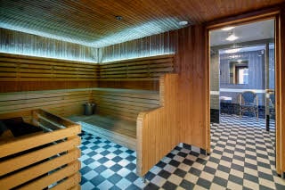 sauna at scandic rubinen in gothenburg sweden