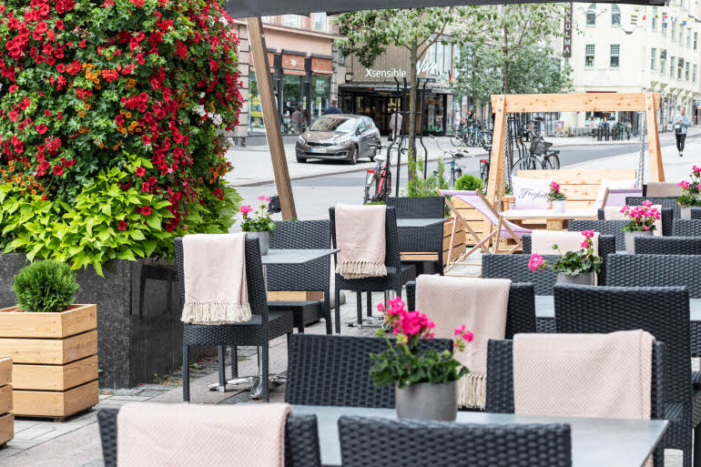 outdoor terrace at scandic plaza turku in finland