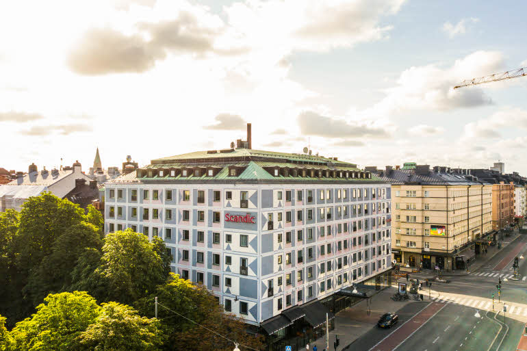 Exterior of hotel Scandic Malmen in Stockholm