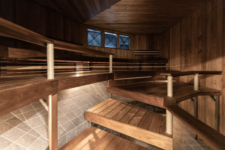 relax area with sauna at scandic rosendahl in tampere finland