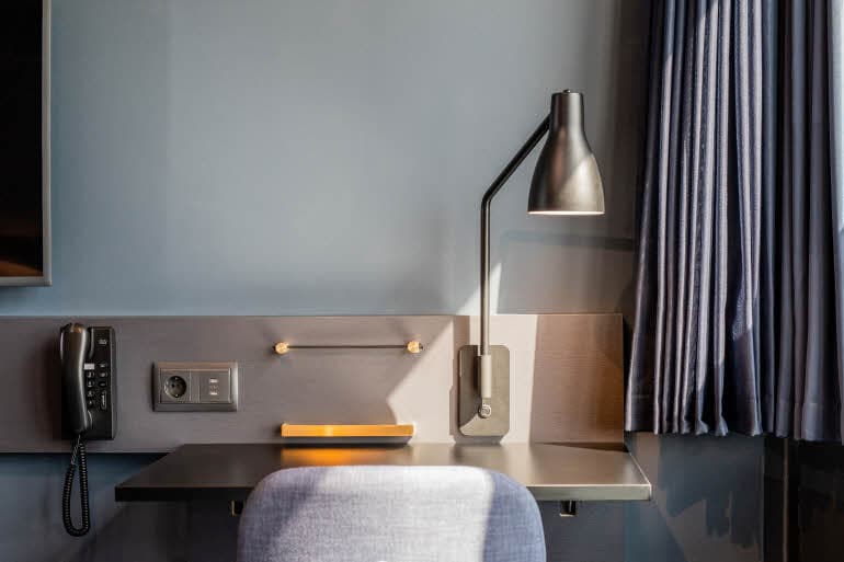 Desk in room
