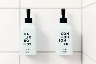 Toiletries in bathroom