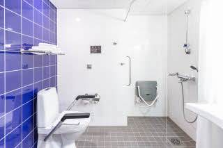 Accessibility standard twin bathroom 