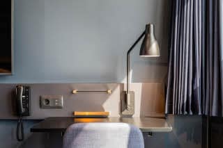 Desk in room