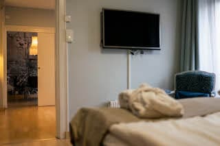 Junior suite bed Scandic Malmen Stockholm