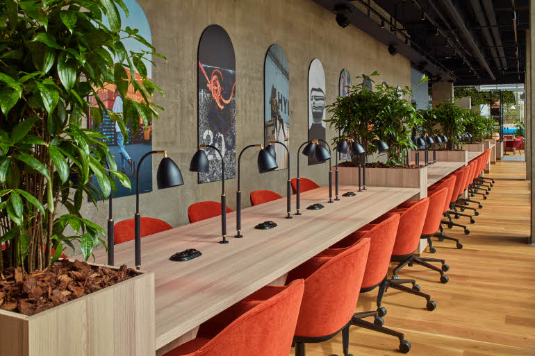 co-working area at scandic gothenborg central
