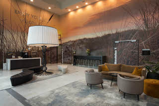 break out area at scandic stavanger airport in norway