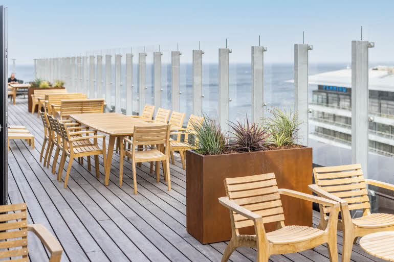 Skybar terrace at Scandic CPH Strandpark