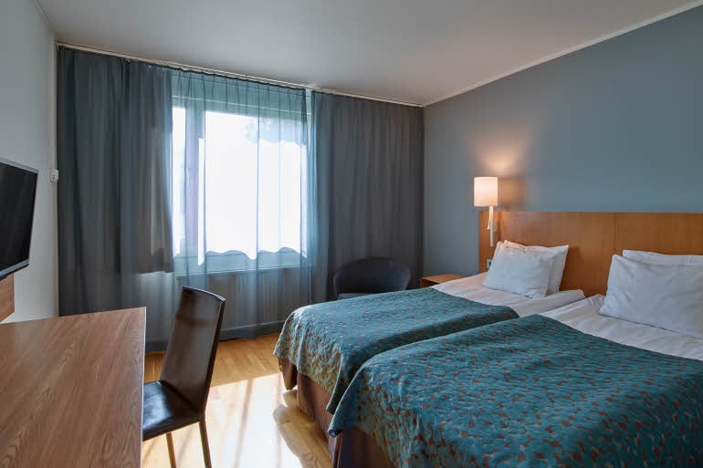 standard twin room at scandic norrkoping nord in sweden
