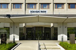 facade and entrance scandic park helsinki hotel finland