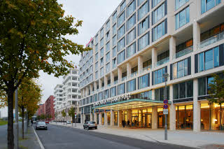 Facade of Scandic Berlin Potsdamer Platz hotel