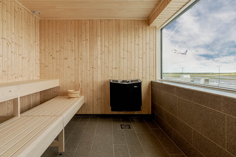 Sauna at hotel Scandic Landvetter in Gothenburg