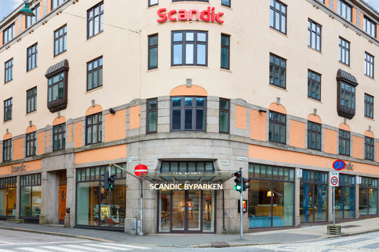 Facade of Scandic Byparken in Bergen