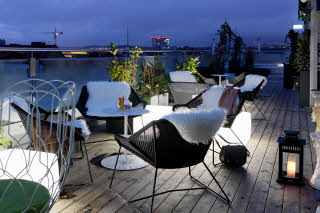 Roof top bar evening Scandic Rubinen Gothenburg