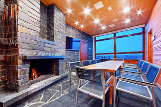 Sauna, fireplace