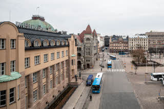 view from standard, classic and superior room at scandic grand central helsinki