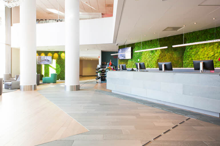 Scandic Lerkendal, reception, check in, check out, shop