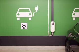 parking space with electric charging at scandic berlin potsdamer platz