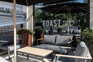 Terrace of roast restaurant at Jyvaskyla Station hotel