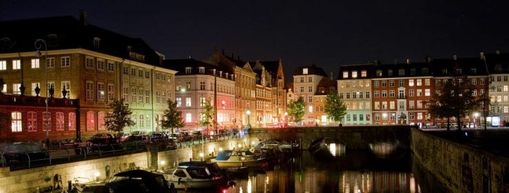 Copenhagen’s night-time channel | Photo: Wonderful Copenhagen