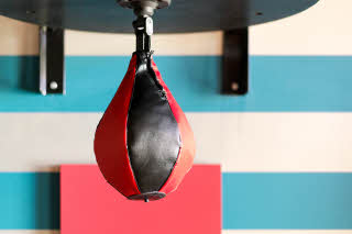 Room detail punching ball hotel Scandic Paasi