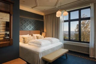 bedding in superior plus room at scandic holmenkollen park in oslo
