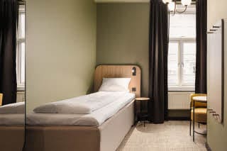 Standard single room at Scandic Holberg