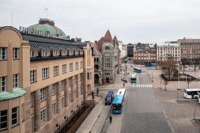 view from standard, classic and superior room at scandic grand central helsinki