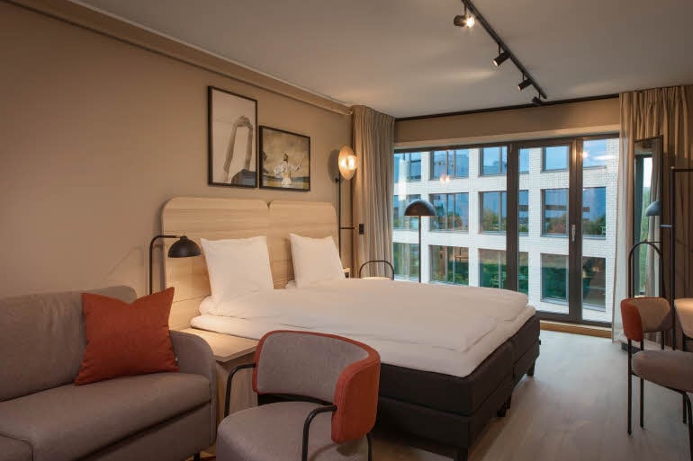 Superior twin room of Scandic Helsfyr in Norway