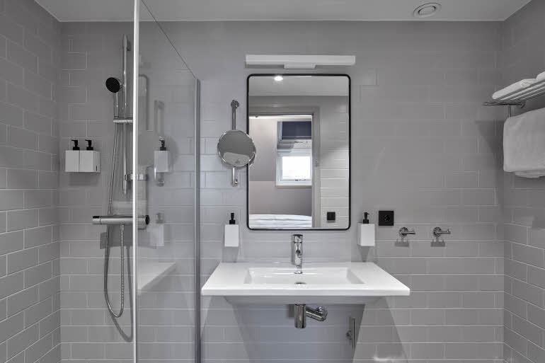 Bathroom at Scandic Strommen
