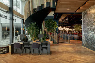 Lobby stairs hotel Scandic Landvetter in Gothenburg