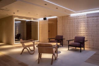 Sauna and gym lounge at Scandic Helsinki Hub
