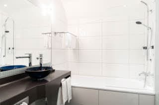 bathroom in family room at scandic byparken