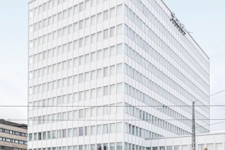 Facade of hotel Scandic Meilahti in Finland