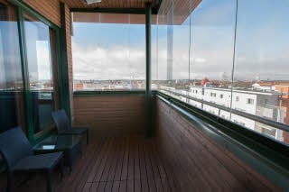 balcony of superior room at scandic oulu city in finland