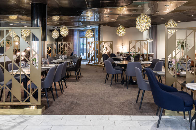 restaurant area at scandic rosendahl in tampere finland