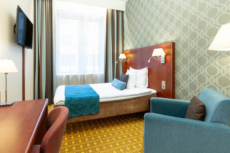 room standard single at scandic atlas in finland