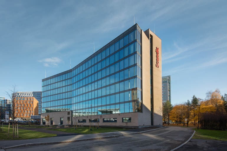 Facade of Scandic Helsfyr in Oslo