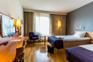 Overview of Standard Room Twin at Scandic Portalen