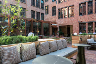 courtyard terrace at scandic helsinki hub