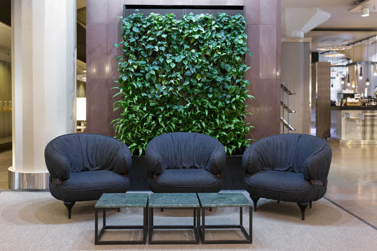 Lobby of hotel Scandic Grand Marina in Helsinki